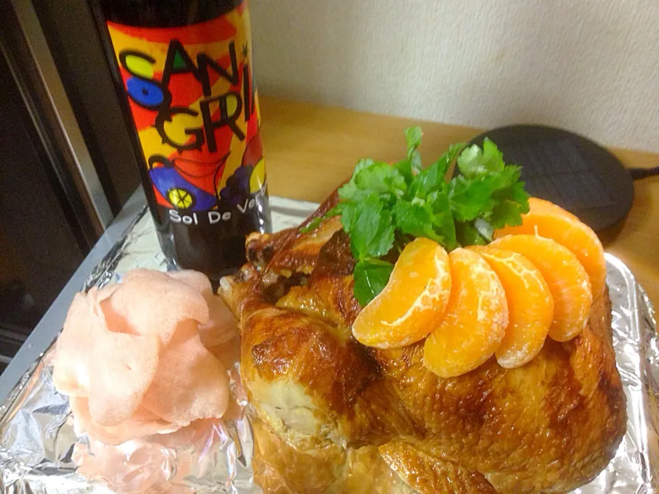 Snapdishの料理写真:Roasted Jumbo Chicken tamarind, garlic flavor.|Jefferson M. Macalindongさん