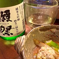 鯵のつみれ鍋 と 日本酒|OZKさん