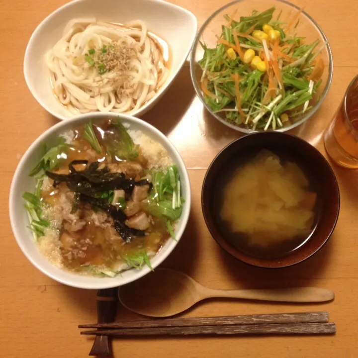 角煮丼、釜揚げうどん|中西 ツヨシさん