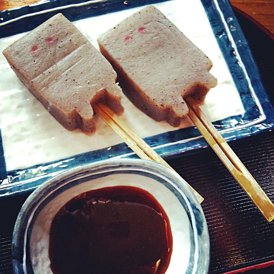 ゲゲゲの鬼太郎茶屋の、ぬりかべ～の味噌田楽♪かわいい♡|Kashimanakitchenさん