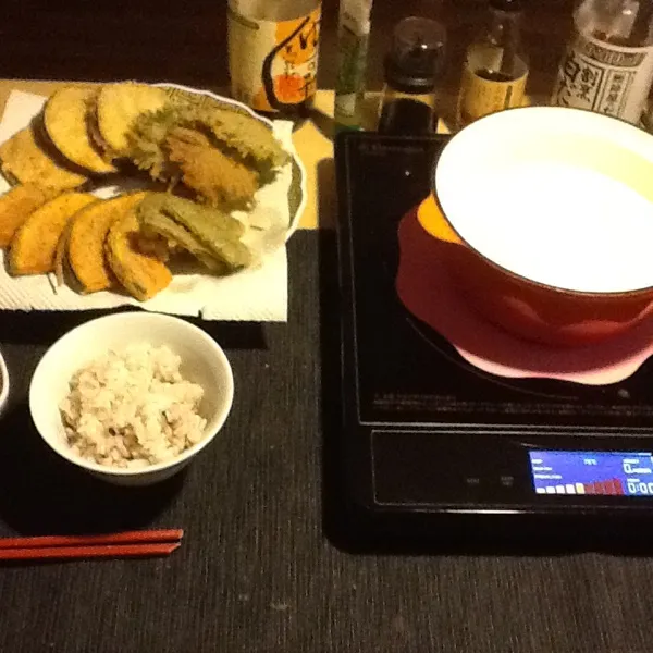 汲み上げ湯葉、精進揚げ、白飯|tomomy_saitoさん