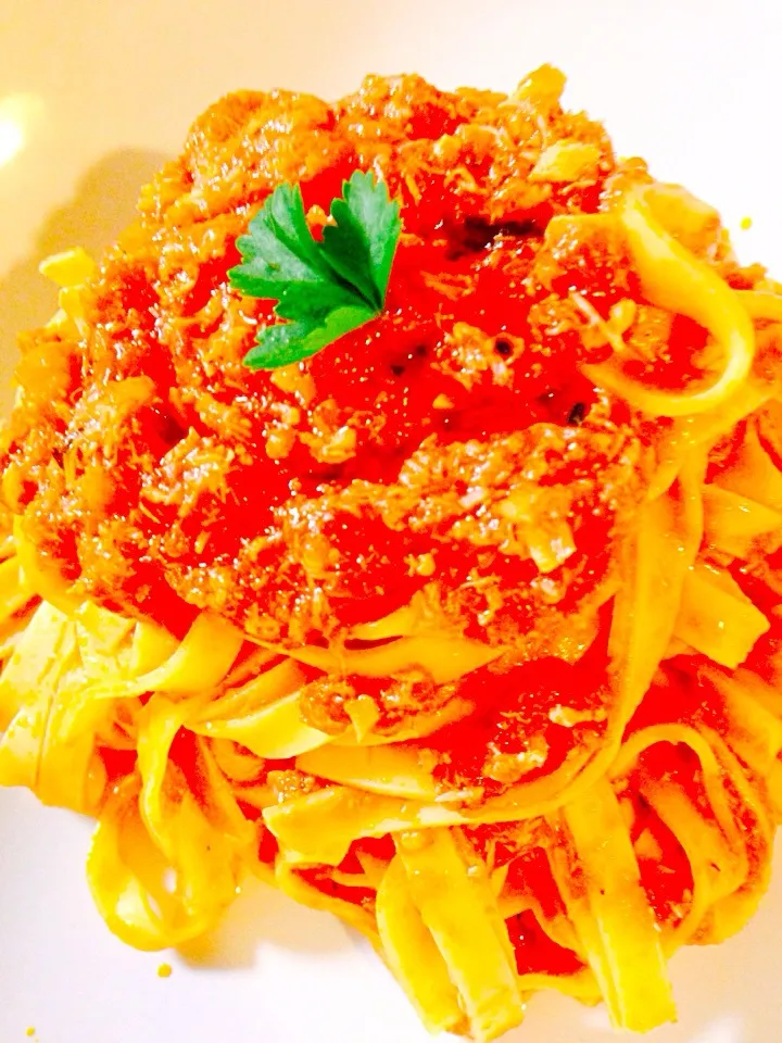 Snapdishの料理写真:tagliatelle al ragu' di granchio zuwai|antonio scottoさん