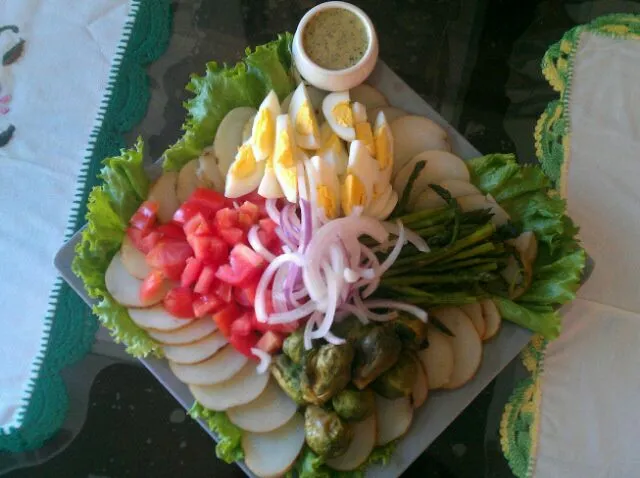 salad with special dressing.|Alicia Herrera Laraさん