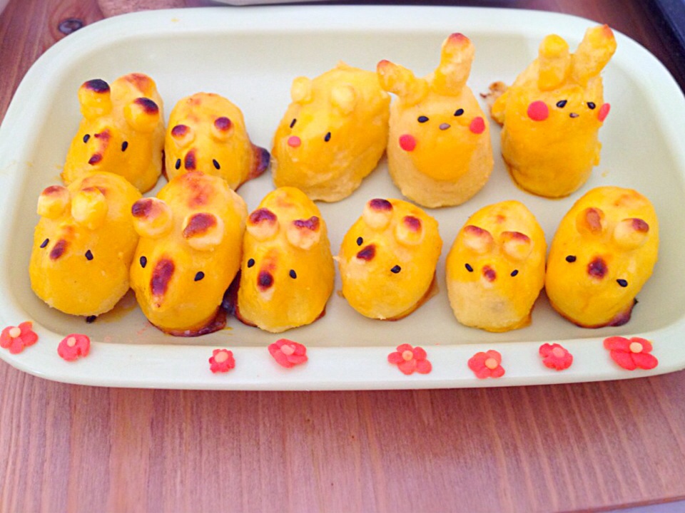 ピカチュウとネズミのスイートポテト とまと Snapdish スナップディッシュ Id Xsel4a