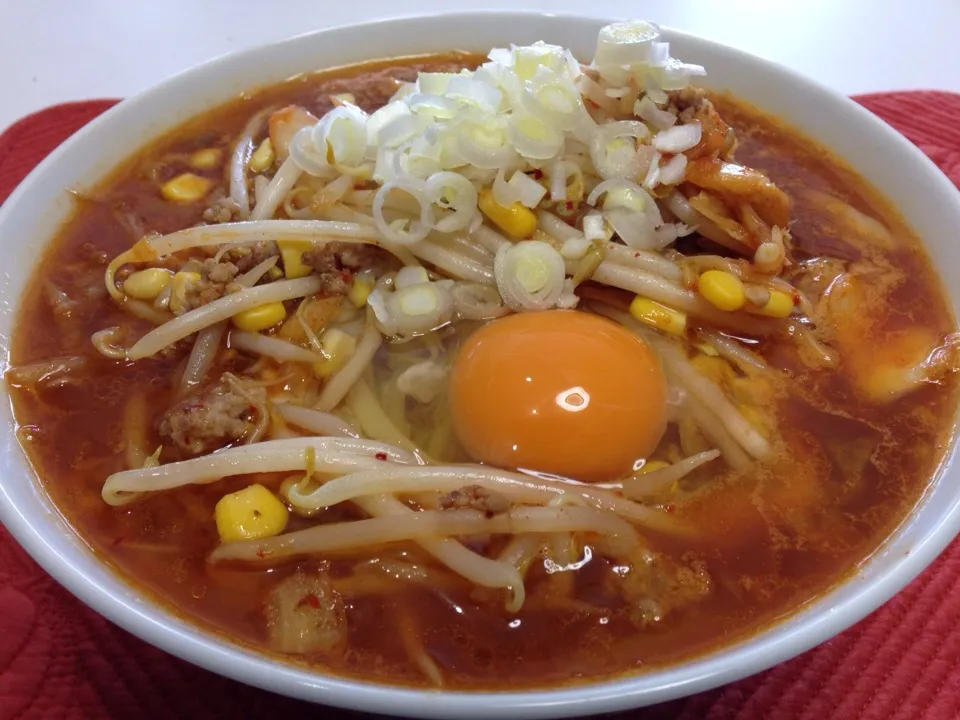 家で朝ラー キムチ納豆ラーメン、もどき|PegaOさん