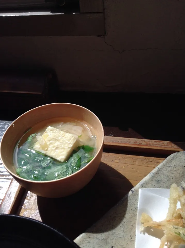 弥生の御膳 自家製豆腐のお味噌汁|のんさん