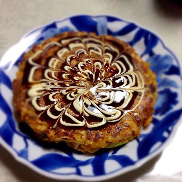 お好み焼きランチ。|いっしーさん