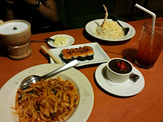 Spaghetti, Rice Cheese, Pudding, Sushi|Kjohärtantå McMaéさん