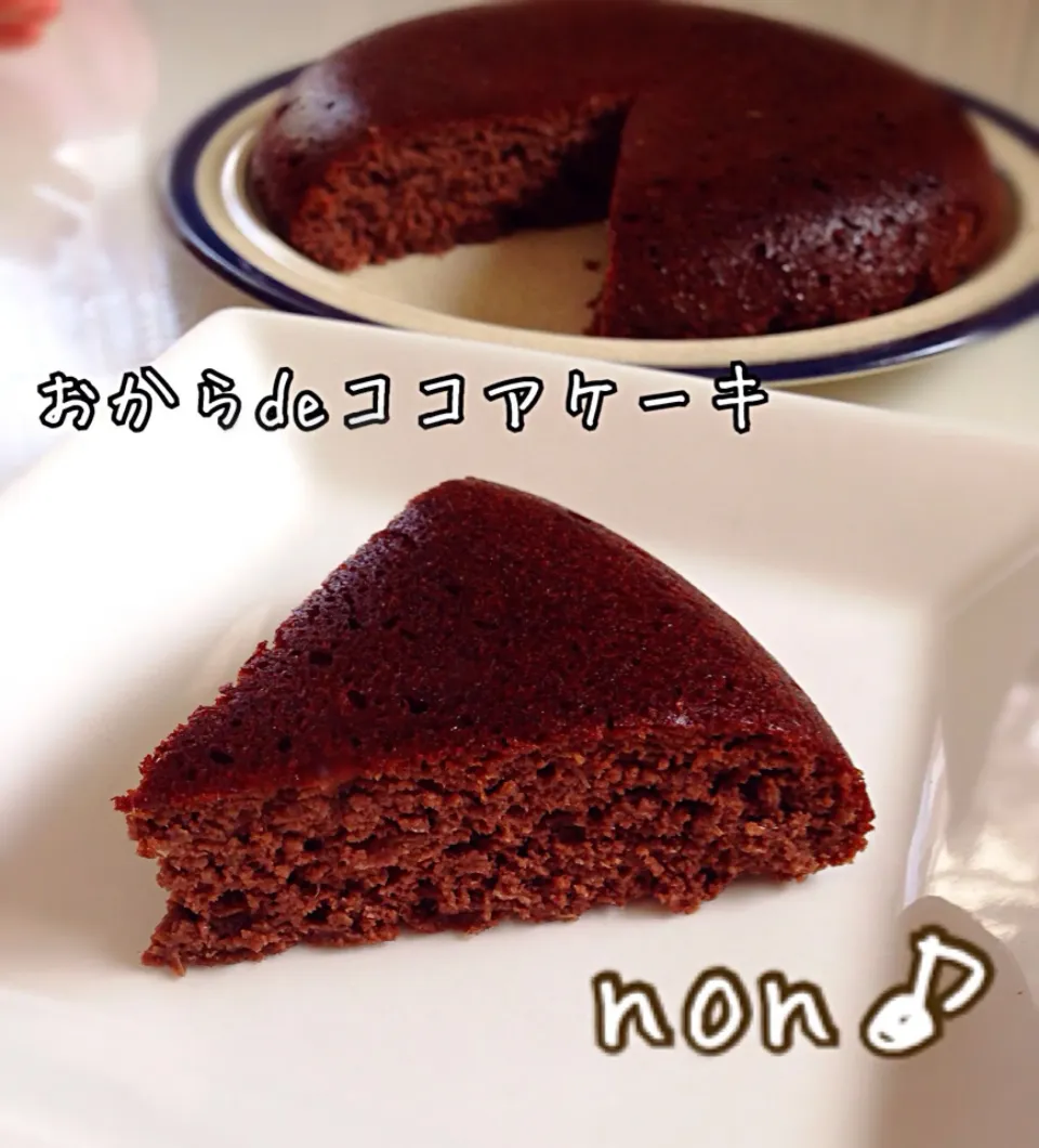 Snapdishの料理写真:糖質オフ❗️炊飯器おからdeココアケーキ|nonさん