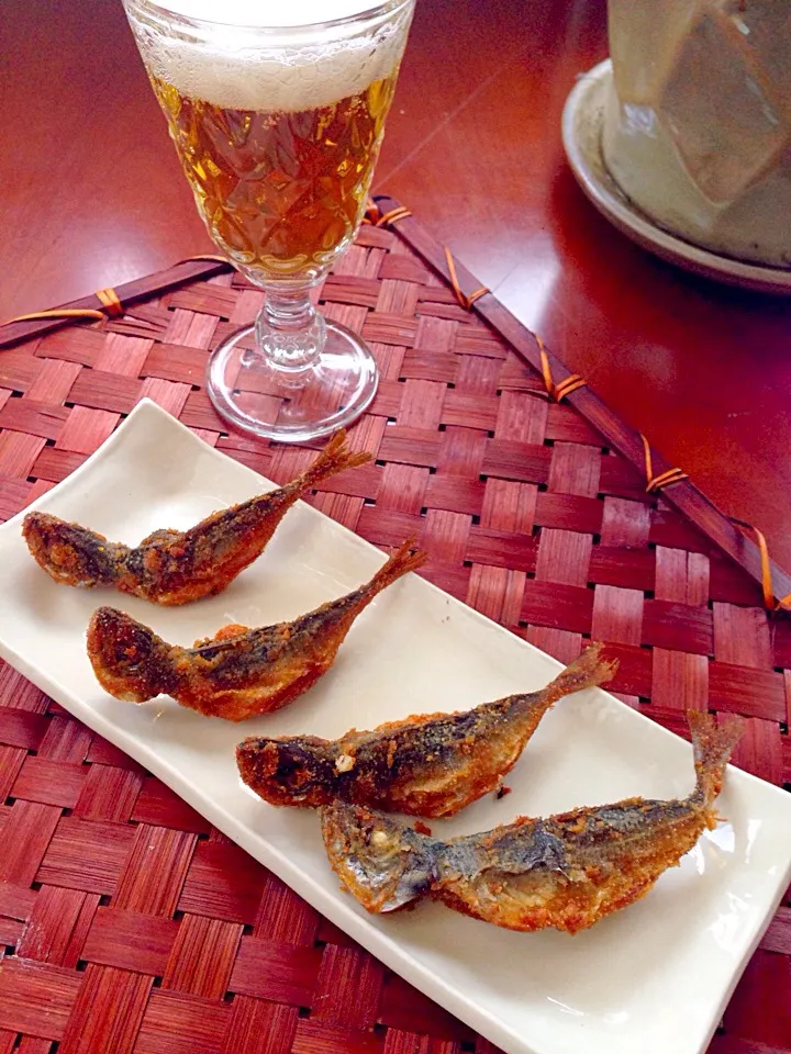 Fried small horse mackerel🍻小アジのフライ by chef hubby|🌈Ami🍻さん