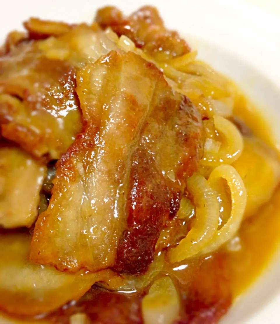 Pork belly in miso butter onion sauce|coxiella24さん