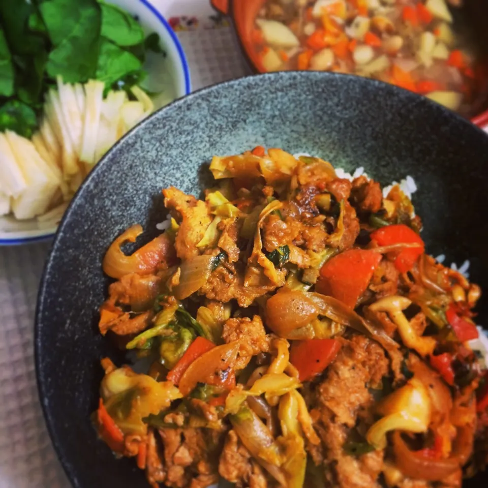 ベジキムチ風丼♪ベジタリアン、ビーガン✴︎

野菜スープが日に日に美味しくなる！|Vivian AnimalRightsさん