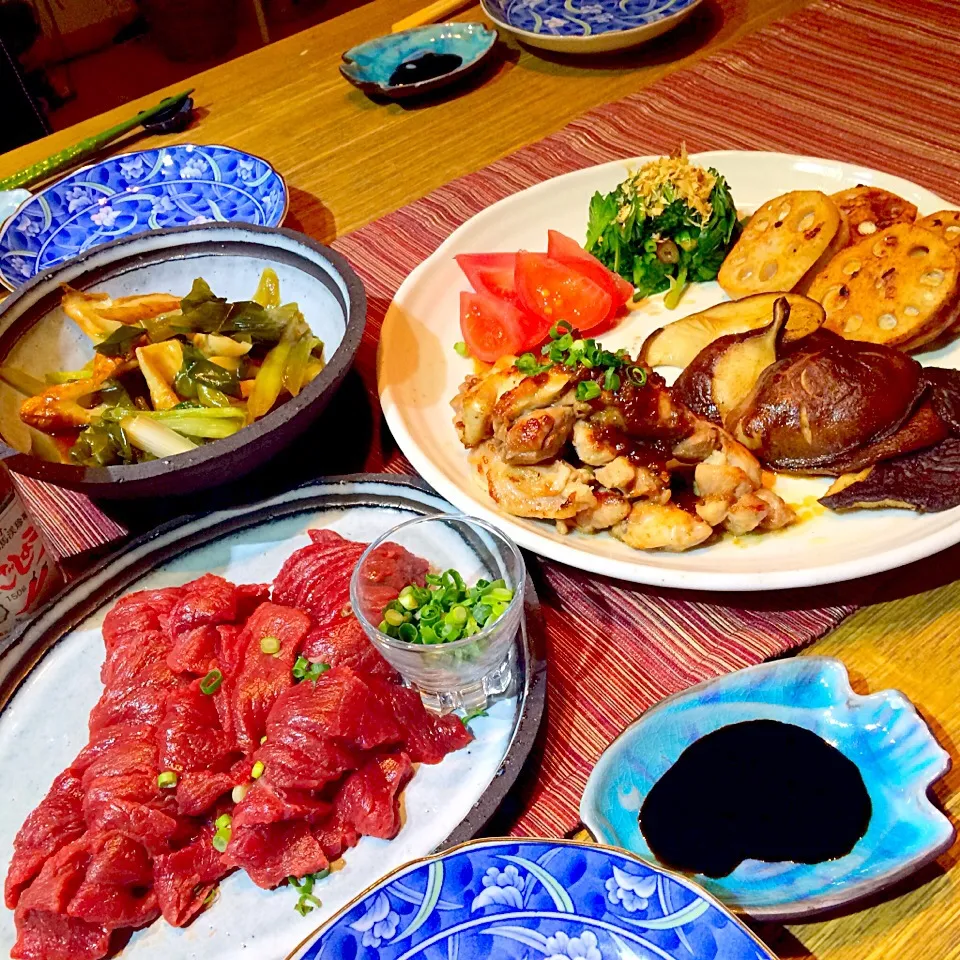 馬刺し、鶏の醤油麹焼き、他|Keiko  Takadaさん