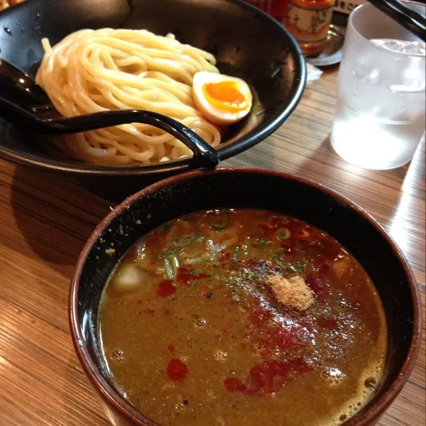 味噌つけめん。めちゃ濃厚。ここの味噌からあげもおいしい！|naaaさん