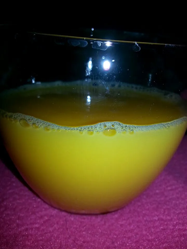 Snapdishの料理写真:simple glass of Orange juice.|Polly Gelfusoさん