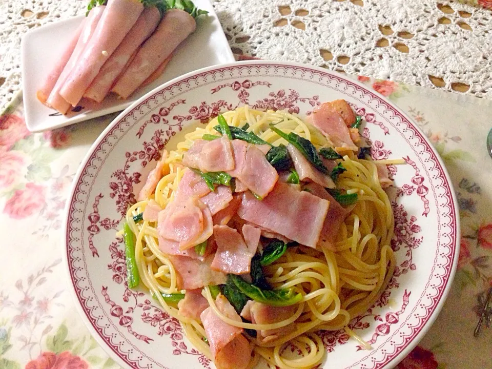 ほうれん草とベーコンの和風パスタ♪|sho...✡*゜さん