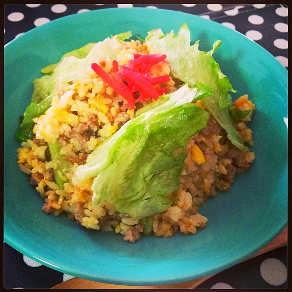 Snapdishの料理写真:挽き肉レタス炒飯。|tomoccoさん