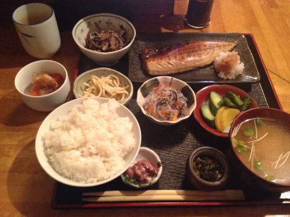 Snapdishの料理写真:鯖焼き定食|おっちさん