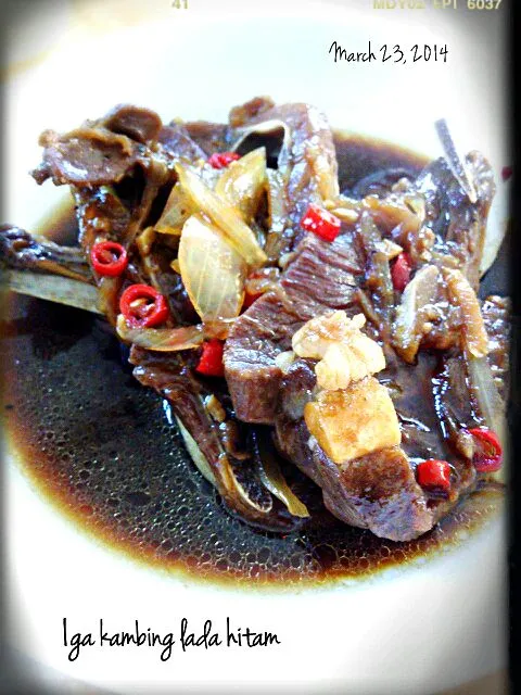 Lamb ribs black pepper in sweet soy sauce|RikaEmakAkbarKhawlaさん