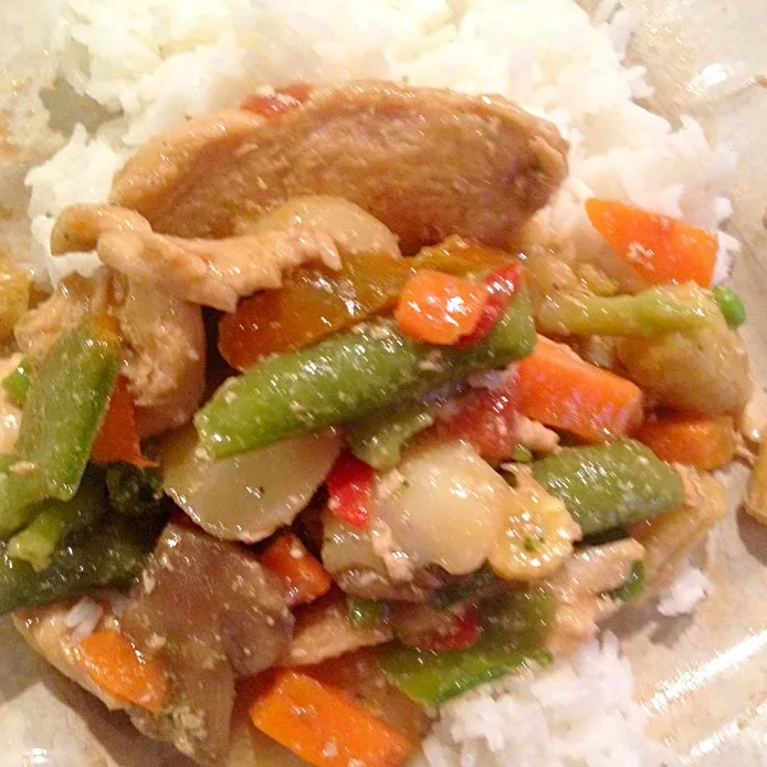 Oriental stir fry with chicken & rice|Kendra Leeさん