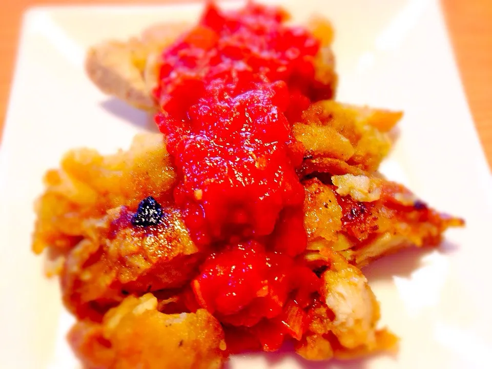 Chicken w/ Garlic Tomato Sauce|Jasmin👑さん