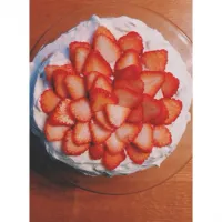 Made an birthday cake with my friend|masoralikeseatingさん