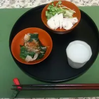 ほうれん草と鳥のササミワサビ醤油|かつらぎ ただひこさん