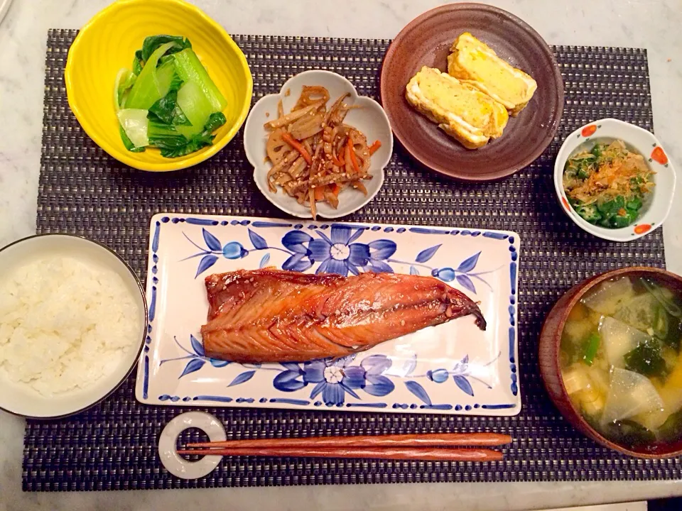 鯖の味醂干し定食|さとみさん