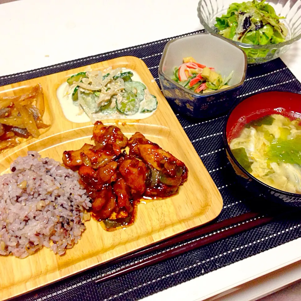 鶏胸肉のオイマヨ炒め定食|maipuさん