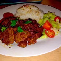 lamb liver with soya sauce, garlic, spring onions and parsely|food_ivorさん