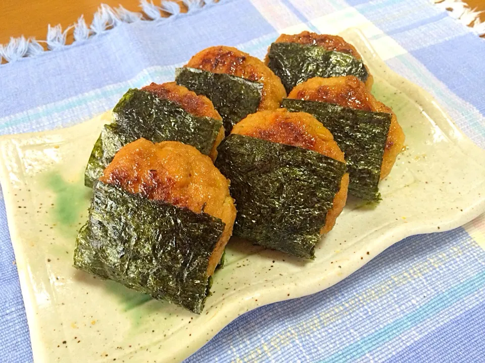 おから入り☆甘辛海苔つくね|さっこさん