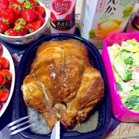 Roast chicken w/ broccoli & cabbage salad|Elisa Tamayoさん