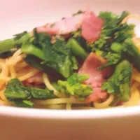 菜の花とベーコンのパスタ|Rita1016さん