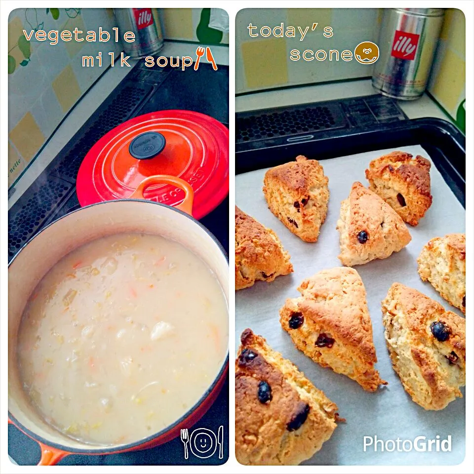 today’s🍴scone & 🍴soup|meri-meroさん