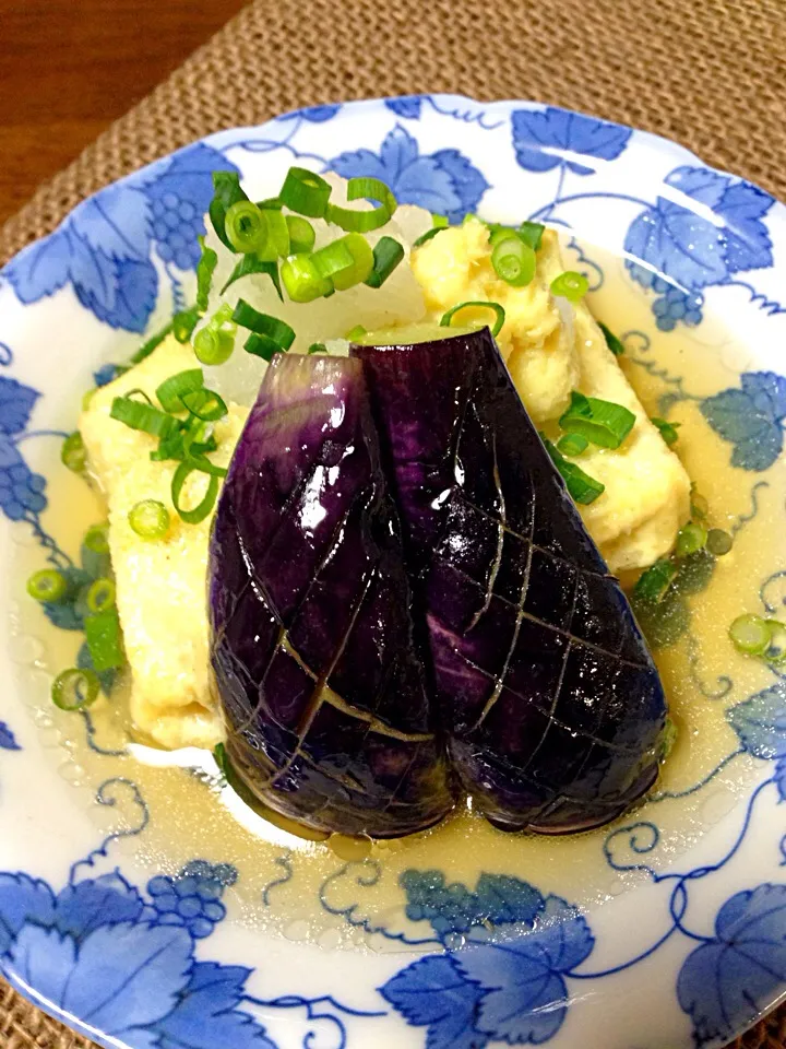 揚げ出し豆腐 茄子ぞえ|あいさん