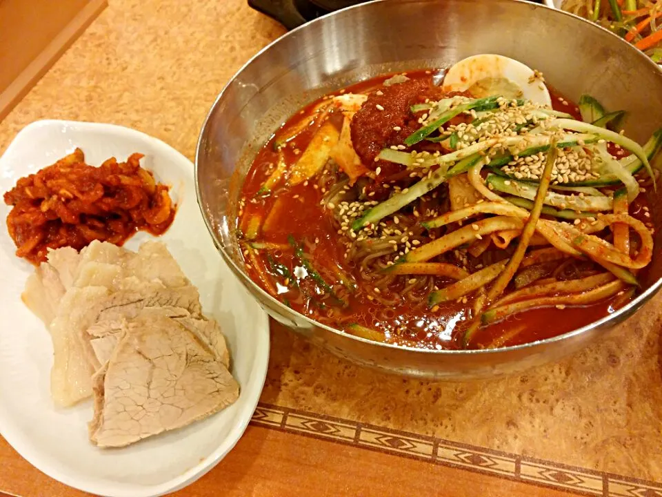 buckwheat noodles set * pork & kimchi|Yumiさん