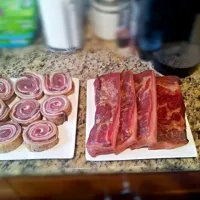 Snapdishの料理写真:Fresh cured pancetta and bacon|Michael Applebyさん