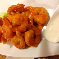 Buffalo shrimp with homemade ranch|lauraさん