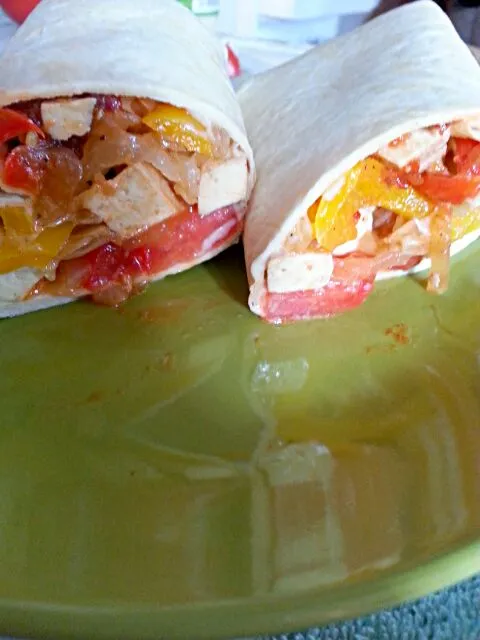 Snapdishの料理写真:tofu stir fry wrap. .|Polly Gelfusoさん