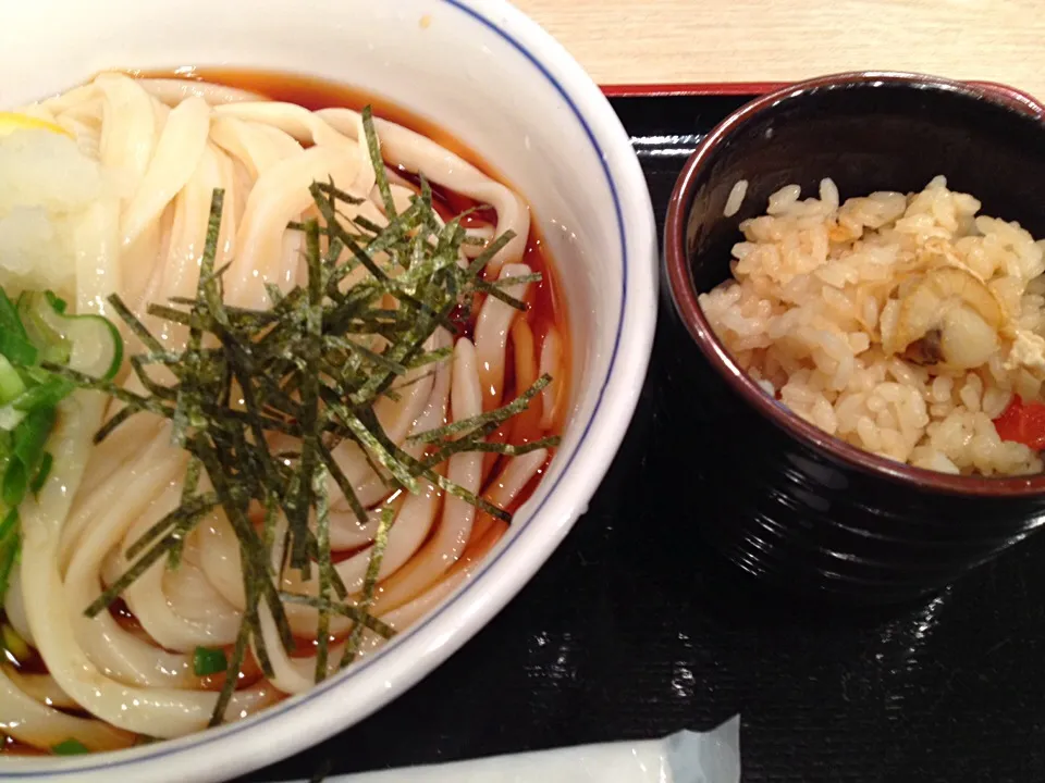 冷やぶっかけうどんと帆立ご飯のセット|buhizouさん