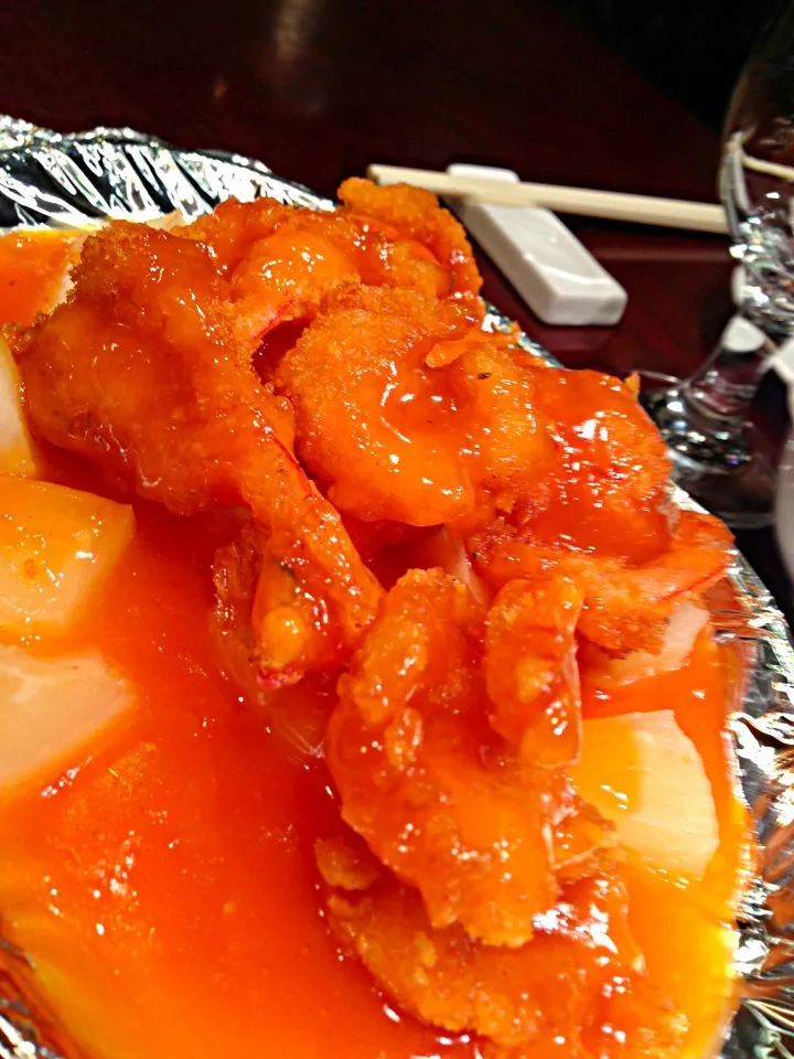 Crispy pawn in pineapple sauce|PhUnGさん