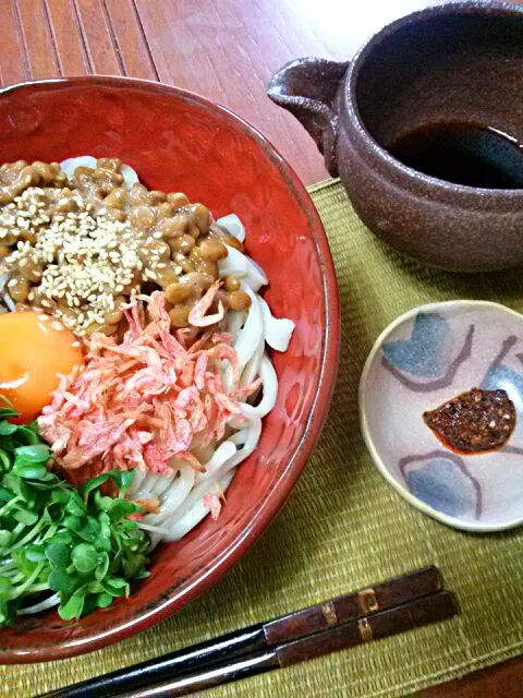 吉田うどん☆ぶっかけ
～天麩羅の代りに炒り桜えび～|Juri Kiyoshiさん