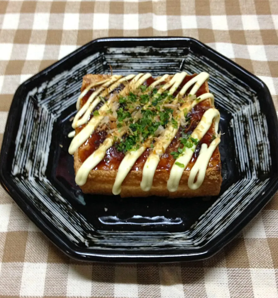 うっちーさんの焼き厚揚げたこ焼きソースかけ   美味い d(^_^ )|kokoさん