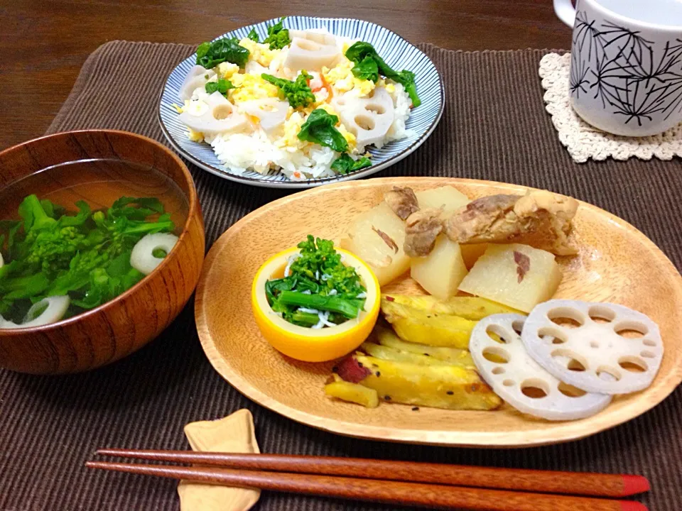 菜の花づくしの夕食。|ちゅらさん