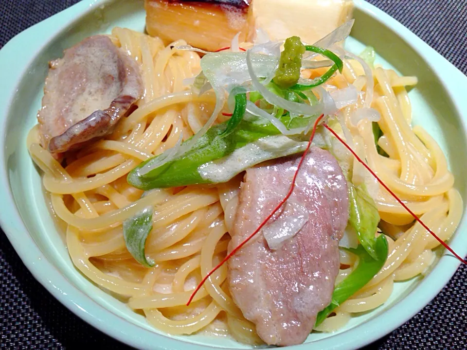 鴨が葱背負ったクリームパスタ|タベルナtaroさん