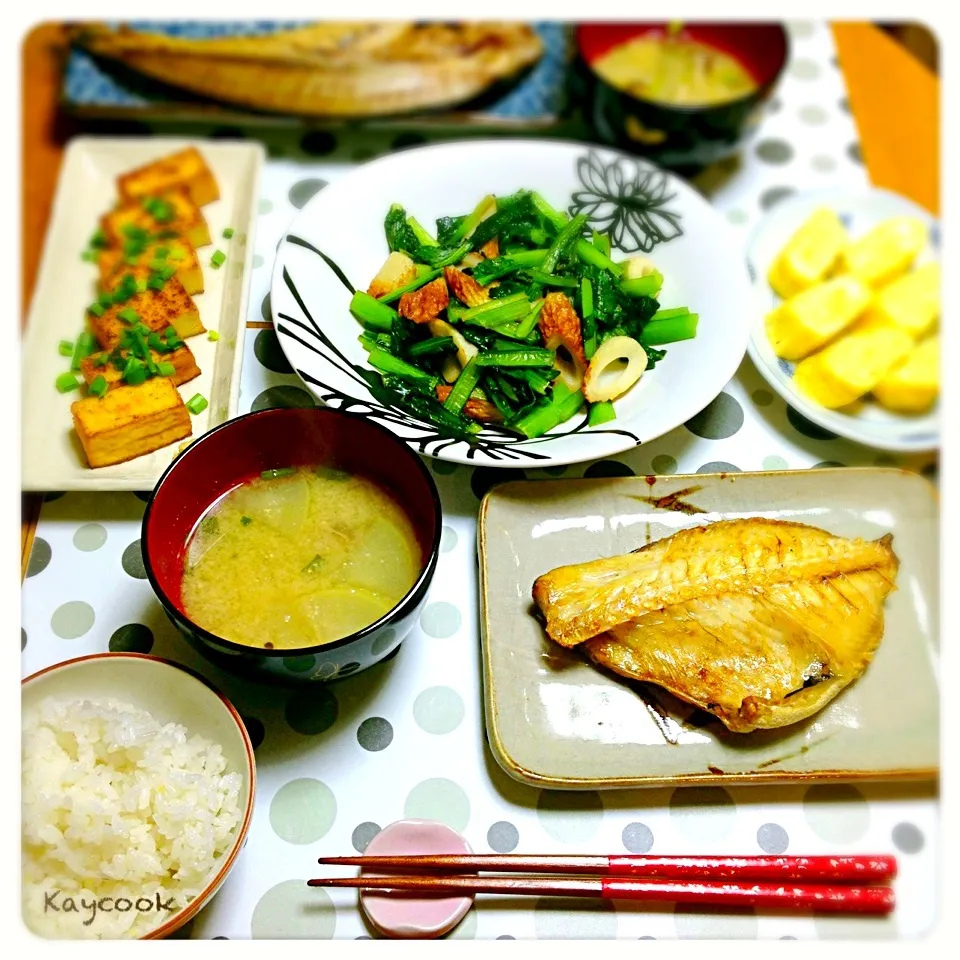 Snapdishの料理写真:干物が食べたくなって...という夕飯🐾|Asahimaruさん