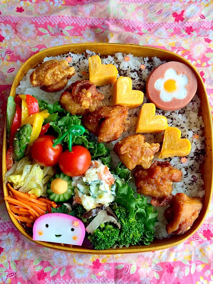 Snapdishの料理写真:今日の息子のお弁当2014/03/28|ミホさん