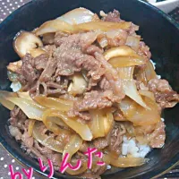 Snapdishの料理写真:玉ねぎたっぷり！牛丼|りんたさん