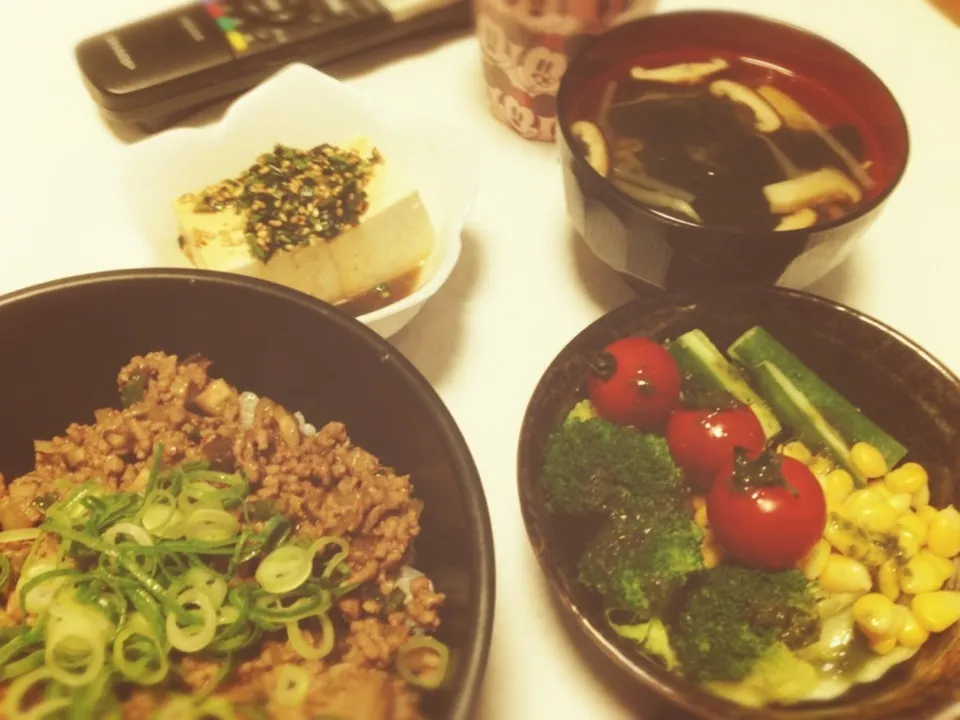 挽肉の中華あんかけ丼|みほちん ◡̈⃝さん