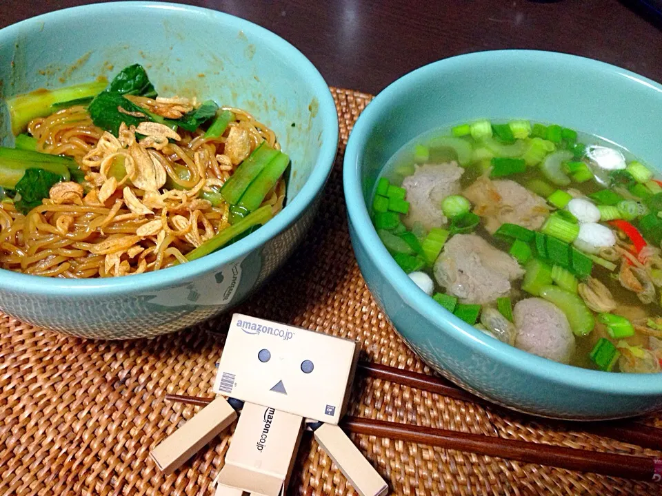 Snapdishの料理写真:Mie bakso yamin|yeni kartikasariさん